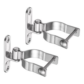 Uxcell 2 Set Heavy Duty Gate Hinges, 2-3/8"" Wall Mount Gate Hinge , 304 Stainless Steel Non-Welding Chain Link Fence Frame Hardware for Farm Garden Fence Metal Door, Silver