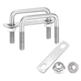 thumbnail image 1 of Uxcell 2 Set M8 2 Inch Inner Wide Square U Bolts, 2 Inch Length 304 Stainless Steel U-Bolts with Flange Hexagon Nuts, Frame Plates for Trailer, Automotive, (50mm W x 50mm L), 1 of 6