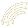 thumbnail image 1 of Uxcell 2 Set Necklace Extenders 925 Sterling Silver 50mm/80mm/100mm Chains, Gold, 1 of 6