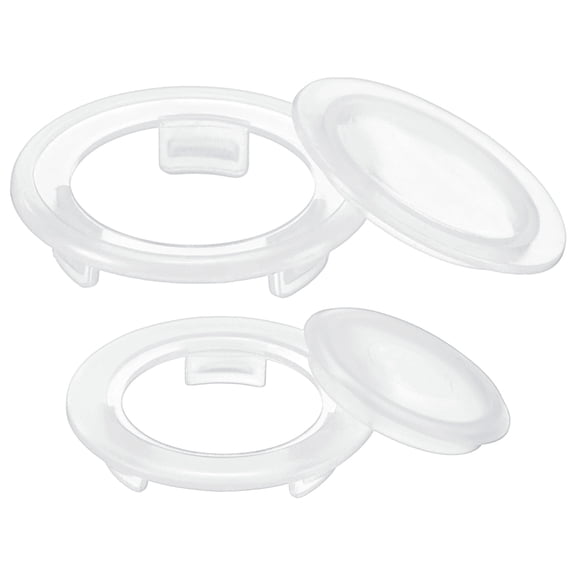 Uxcell 2-Set Patio Table Umbrella Hole Ring and Cap, 2.6/3 Inch Plastic Patio Table Umbrella Hole Ring for Outdoor Patio [White]