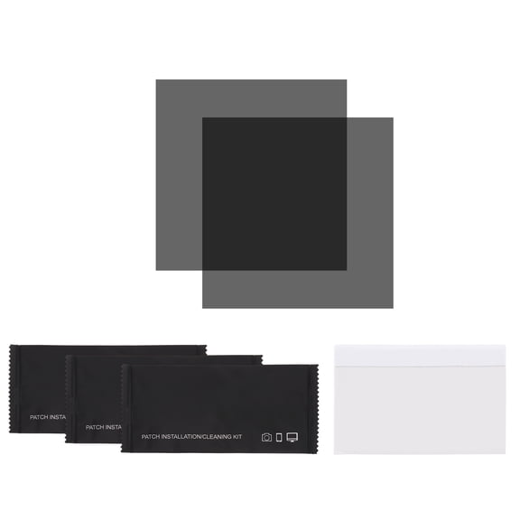 Uxcell 2 Set Polarized Film, 2 x 2 Inch Universal Adhesive Polarized Sheets Linear Polarizing Filter with Cleaning Kit Scraper for LCD Screen Repair Physics Education (50x50mm)