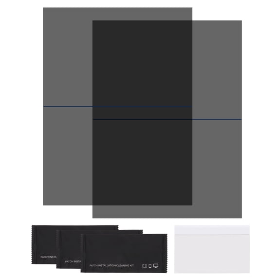 Uxcell 2 Set Polarized Film, 7.9" Adhesive Polarized Sheets Linear Polarizing Filter with Cleaning Kit Scraper for LCD Screen Repair Physics Education, 0 Degree