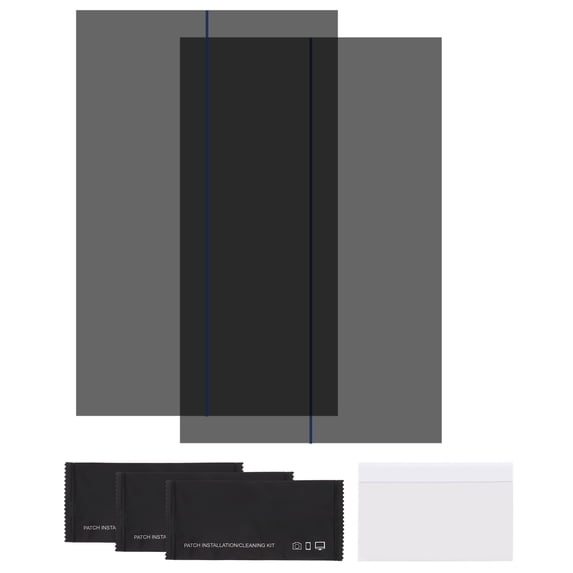 Uxcell 2 Set Polarized Film, 7" Adhesive Polarized Sheets Linear Polarizing Filter with Cleaning Kit Scraper for LCD Screen Repair Physics Education, 90 Degree