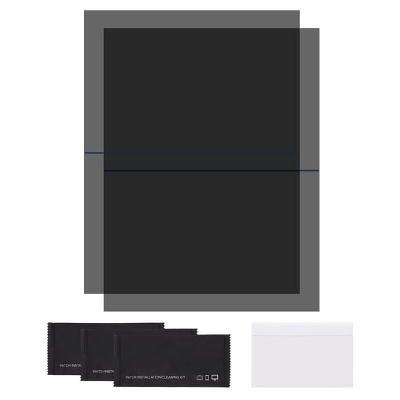 Uxcell 2 Set Polarized Film, 10.5" Adhesive Polarized Sheets Linear Polarizing Filter with Cleaning Kit Scraper for LCD Screen Repair Physics Education, 0 Degree