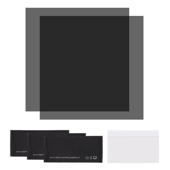 Uxcell 2 Set Polarized Film, 7 x 7 Inch Universal Adhesive Polarized Sheets Linear Polarizing Filter with Cleaning Kit Scraper for LCD Screen Repair Physics Education (180x180mm)