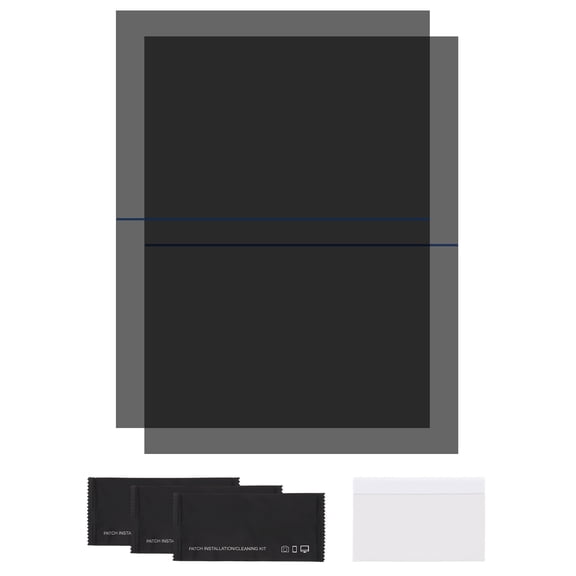 Uxcell 2 Set Polarized Film, 12.9" Adhesive Polarized Sheets Linear Polarizing Filter with Cleaning Kit Scraper for LCD Screen Repair Physics Education, 0 Degree
