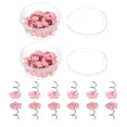 thumbnail image 1 of Uxcell 100Pcs Upholstery Twist Pins Headliner Bed Pins Furniture for Bed Armrest Slipcovers Skirt Fabric SofaPink Plum Blossom 0.63x0.55 inch, 1 of 7