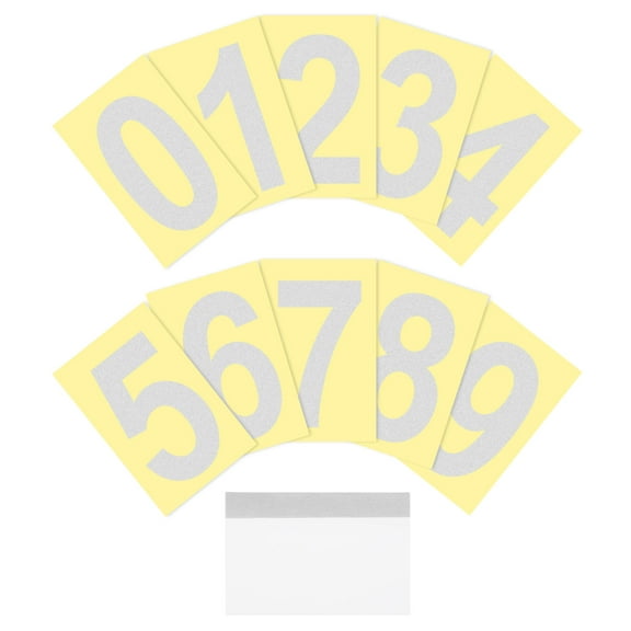 Uxcell 2 Sets/20 Pack Reflective Mailbox Numbers for Outside, 3 Inch 0-9 Vinyl Self-Adhesive Numbers Stickers Waterproof House Sticker with Scraper for Signs Doors Address, White
