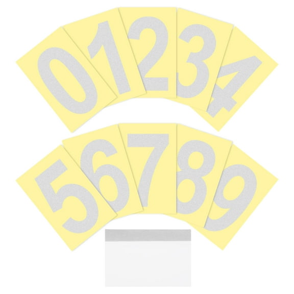 Uxcell 2 Sets/20 Pack Reflective Mailbox Numbers for Outside, 4 Inch 0-9 Vinyl Self-Adhesive Numbers Stickers Waterproof House Sticker with Scraper for Signs Doors Address, White