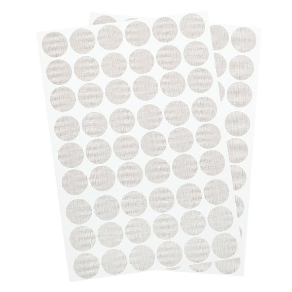 Uxcell 2 Sheets/108Pcs Screw Hole Stickers, 21mm Grey Self-Adhesive Screw Cover Sticker
