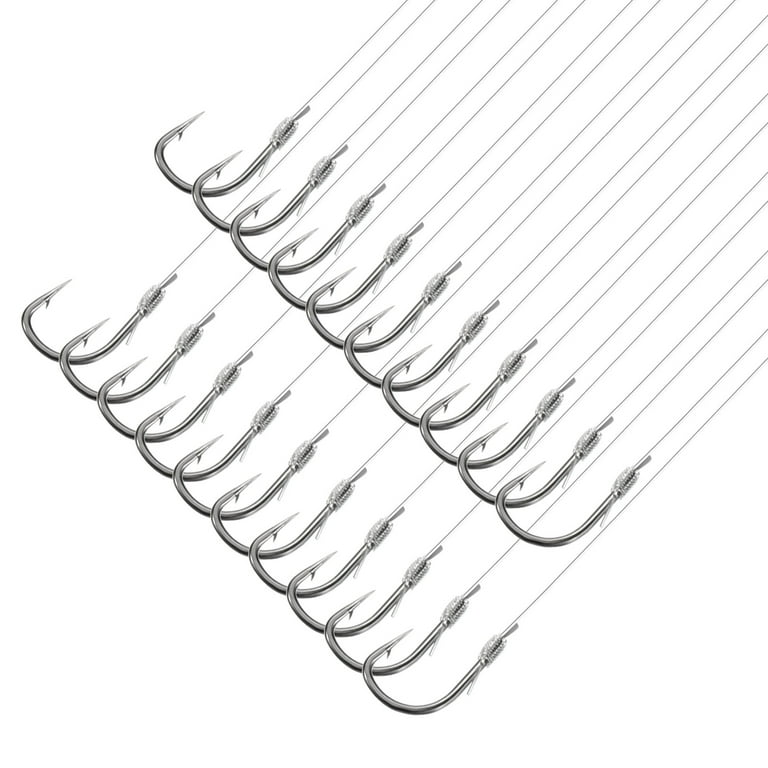 Uxcell 2# Small Fishing Hooks with 36cm Line, 0.3x0.2 Inch Double Hook Rigs with Barbs Fishing Hook, Silver Tone 20Pcs - Walmart.com Uxcell 2# Small Fishing Hooks with 36cm Line, 0.3x0.2 Inch Double Hook Rigs with Barbs Fishing Hook, Silver Tone 20Pcs - Walmart.com