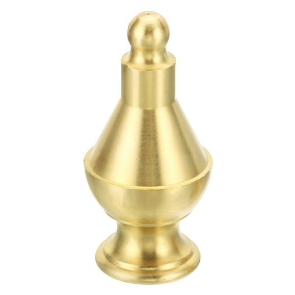 Uxcell 2" Tall Brass Lamp Finials Cap Knob 1 Set Lamp Screw Holder Tapped 1/4-27 Table Floor Lamp Shade Decorations