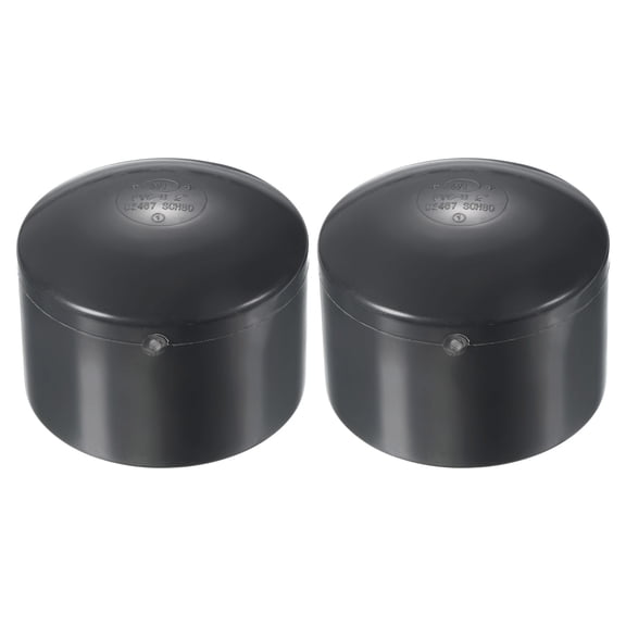 Uxcell 2" Pipe End Cap Fitting, 2 Pack Plug Socket Adapter Smooth Finish