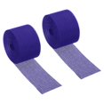 thumbnail image 1 of Uxcell 2" Wide 11 Yards Burlap Fabric Ribbon Wrapping Wire Jute Crafts Roll for Wedding Decoration Sapphire Blue 2 Pack, 1 of 6