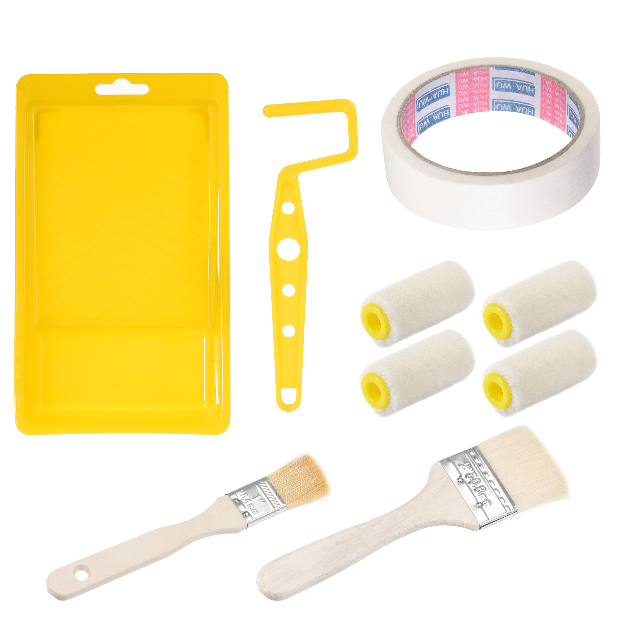 Uxcell 2" Wool Roller Covers and 6" Length Handle, Paint Brush, Paint