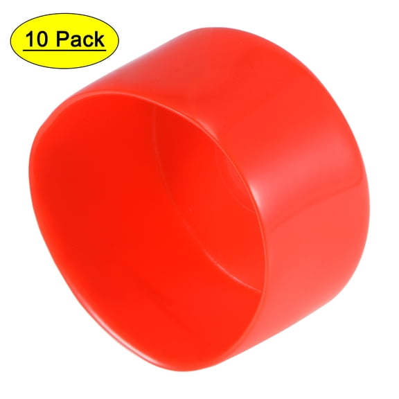 Uxcell 2-inch ID Red Screw Thread Protectors Vinyl End Caps 10 Pack