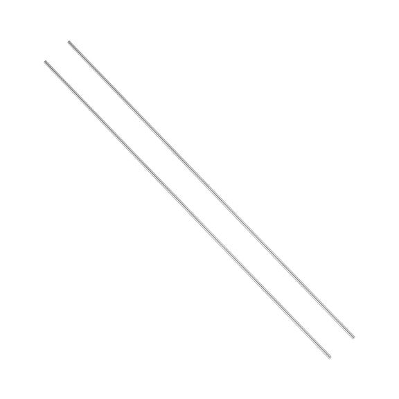Uxcell 2 pcs Titanium Round Rod, 3mm Dia 407mm Length GR5 Metal Solid TC4 Titanium Round Bar for Model Plane Cars Ship DIY Craft Metal Working [0.12 x 16IN]