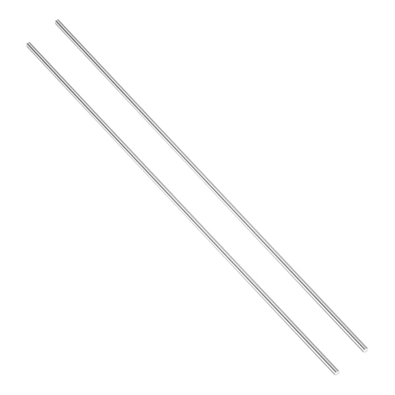 Uxcell 2 pcs Titanium Round Rod, 5mm Dia 407mm Length GR5 Metal Solid TC4 Titanium Round Bar for Model Plane Cars Ship DIY Craft Metal Working [0.2 x 16IN]