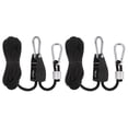 thumbnail image 1 of Uxcell 2 pieces 1/4" (6mm) Adjustable Ratchet Rope Hanger 13.1ft (4meter) Tie Down Strap, 1 of 5