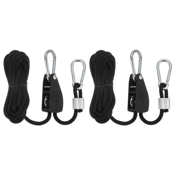 Uxcell 2 pieces 1/4" (6mm) Adjustable Ratchet Rope Hanger 13.1ft (4meter) Tie Down Strap