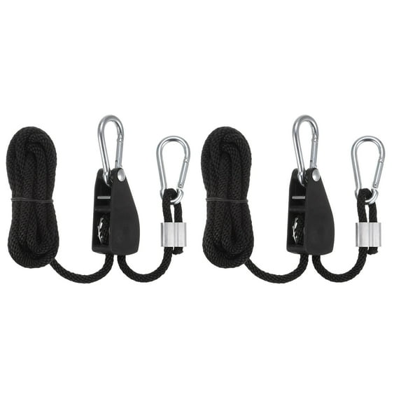 Uxcell 2 pieces 1/4" (6mm) Adjustable Ratchet Rope Hanger 7.9ft (2.4meter) Tie Down Strap