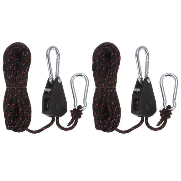 Uxcell 2 pieces 1/8" (4mm) Ratchet Rope Hanger Metal Gears 16.4ft (5meter) Tie Down Strap