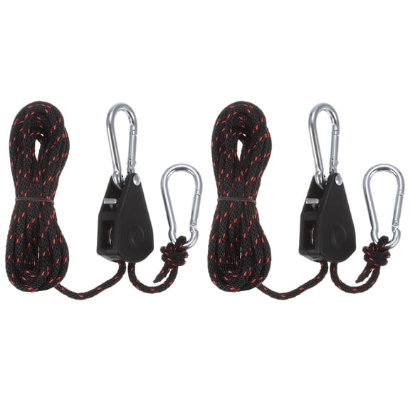 Uxcell 2 pieces 1/8" (4mm) Ratchet Rope Hanger Metal Gears 9.8ft (3meter) Tie Down Strap