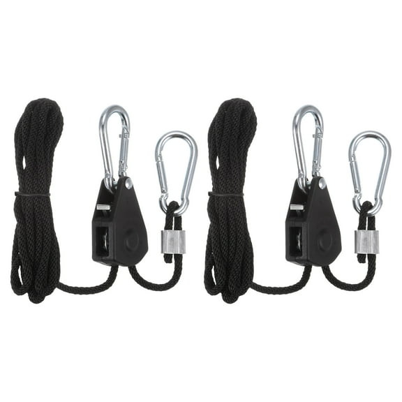 Uxcell 2 pieces 1/8" (4mm) Tie Down Ratchet Rope Hanger Metal Gear 6.6ft (2meter) Strap