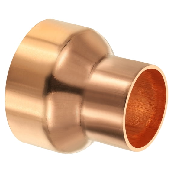 Uxcell 2" to 1-1/4" Nominal Size Copper Reducer Reducing Coupling Pressure Fitting Pipe Tube Connector