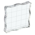 thumbnail image 1 of Uxcell 2" x 2" Acrylic Stamp Block Clear Stamping Block with Grid Lines Decorative Mounting Blocks Wave, 1 of 6
