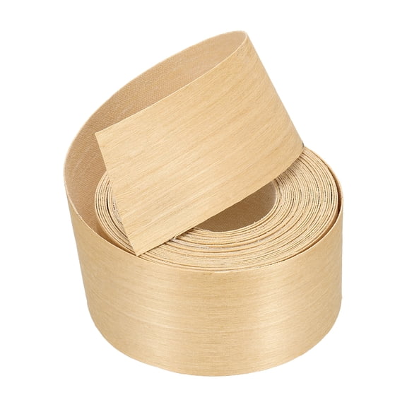 Uxcell 2" x 25 ft Wood Edge Banding, Pre-Glued Iron On Edging Strip, Plywood Wood Grain Repair Tape for Cabinet Repair, Furniture Restoration, Handicraft DIY, Birch
