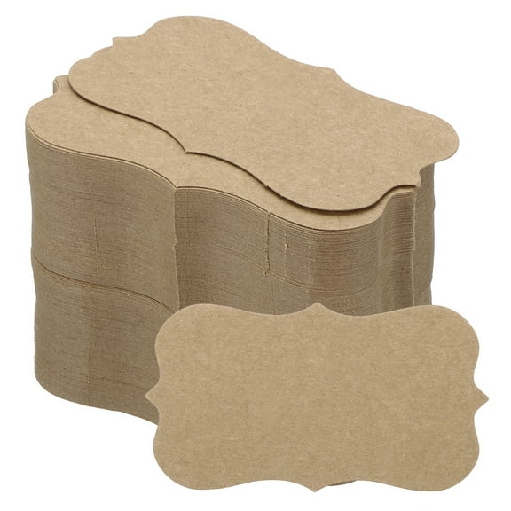 Uxcell 2" x 3.5" Blank Paper Business Cards Small Index Flash Cards Words Message Note Card Lace, Brown 200 Pack