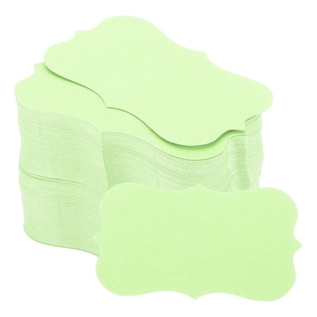 Uxcell 2" x 3.5" Blank Paper Business Cards Small Index Flash Cards Words Message Note Card Lace, Green 200 Pack