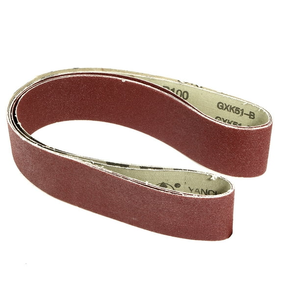 Uxcell 2" x 42" 100 Grit Lapped Joint Aluminum Oxide Sanding Belts 3 Pack