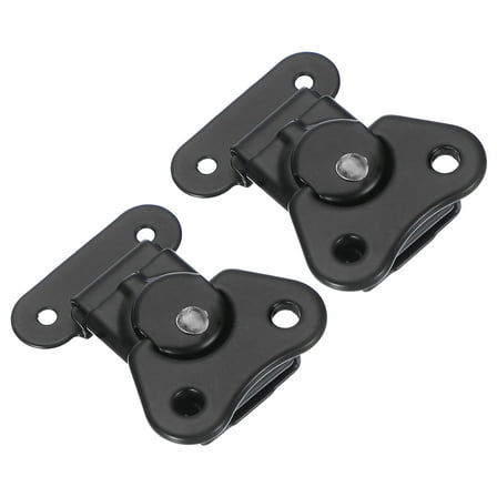 Uxcell 2"x1.5" Steel Spring Loaded Small Butterfly Twist Latch, Black 2 Pack