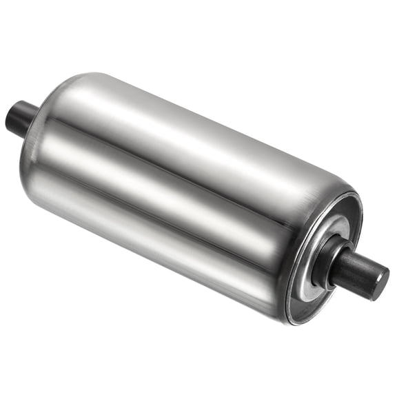 Uxcell Stainless Steel Gravity Conveyor Roller Transmission Galvanized End Silver 2"x4"