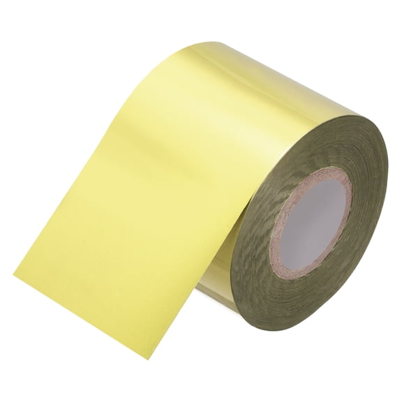 Uxcell 2"x400Ft Hot Stamping Foil Paper,Heat Transfer Hot Stamping Paper Foil Roll for Leather DIY Logo Decor Craft Card Package Scrapbook,Light Yellow