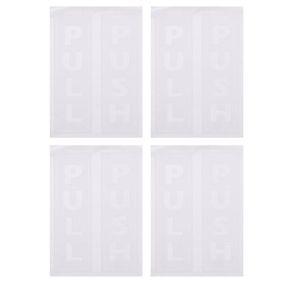 Uxcell 2"x5" Adhesive Vertical Push Pull Door Sign White 4 Set