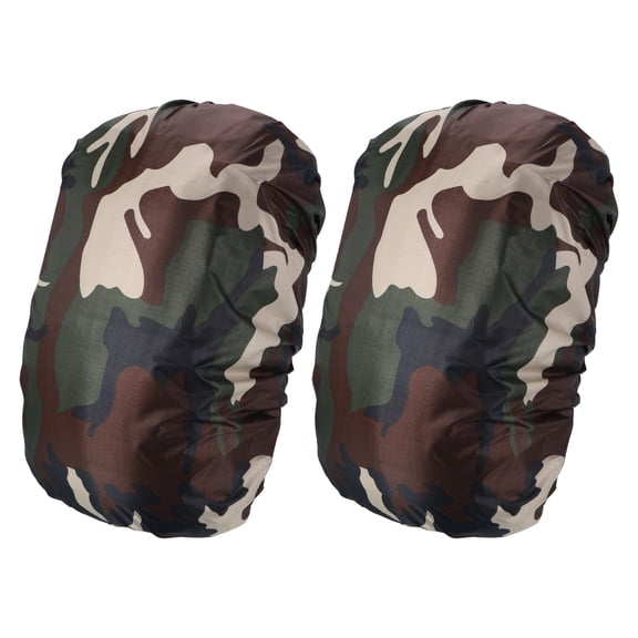 Uxcell 20-28L Waterproof Rucksack Cover, 2 Pack Backpack Rain Cover, S, Classic Camo