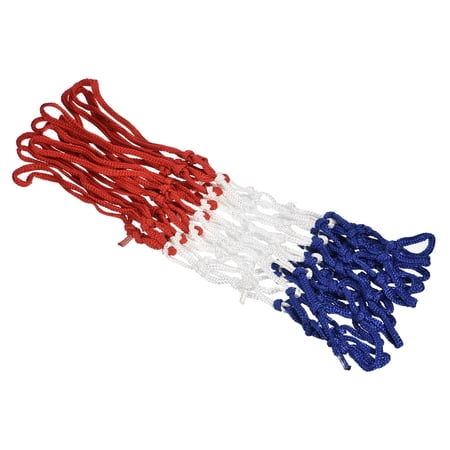 Uxcell 20" Basketball Net Replacement 12 Loops Portable Outdoor Hoop Goal Mesh, Red White Blue