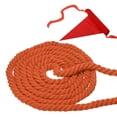 thumbnail image 1 of Uxcell 20 Feet Tug of War Rope for Adults Teen 3-Strand Natural Twisted Cotton Rope with Flag Orange, 1 of 6