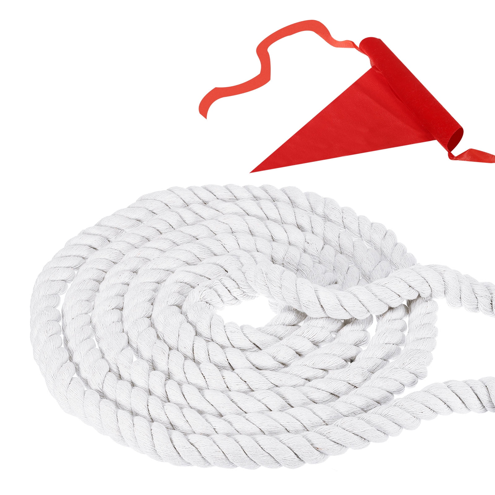 Tort Rope Uxcell 20 Feet Tug of War Rope for Adults Teen 3-Strand Natural Twisted ...