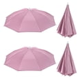 thumbnail image 1 of Uxcell 20" Fishing Umbrella Hat Folding Sun Rain Cap Head Umbrella Pink 4 Pack, 1 of 6