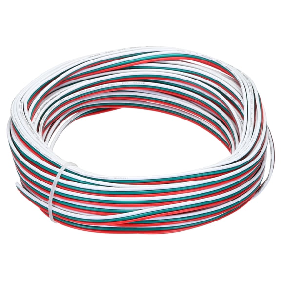 Uxcell 20 Gauge 3 Conductor Electrical Wire Tinned Copper Cable 49FT Stranded Wire for LED Strips Lamps Residential Wiring
