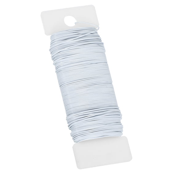 Uxcell 20 Gauge Floral Wire Flexible Paddle Wire 38 Yard Florist Wire Wreath for DIY decorations Wire White 1 Roll