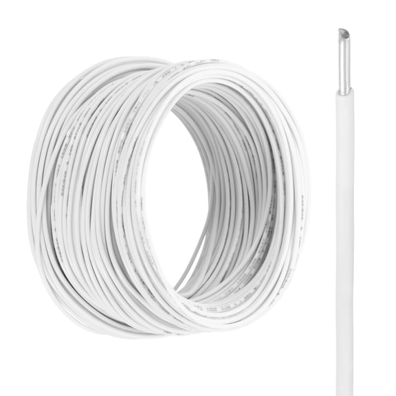 Uxcell 20 Gauge Hook Up Wire 100FT 300V Tinned Copper Electrical Wire, White