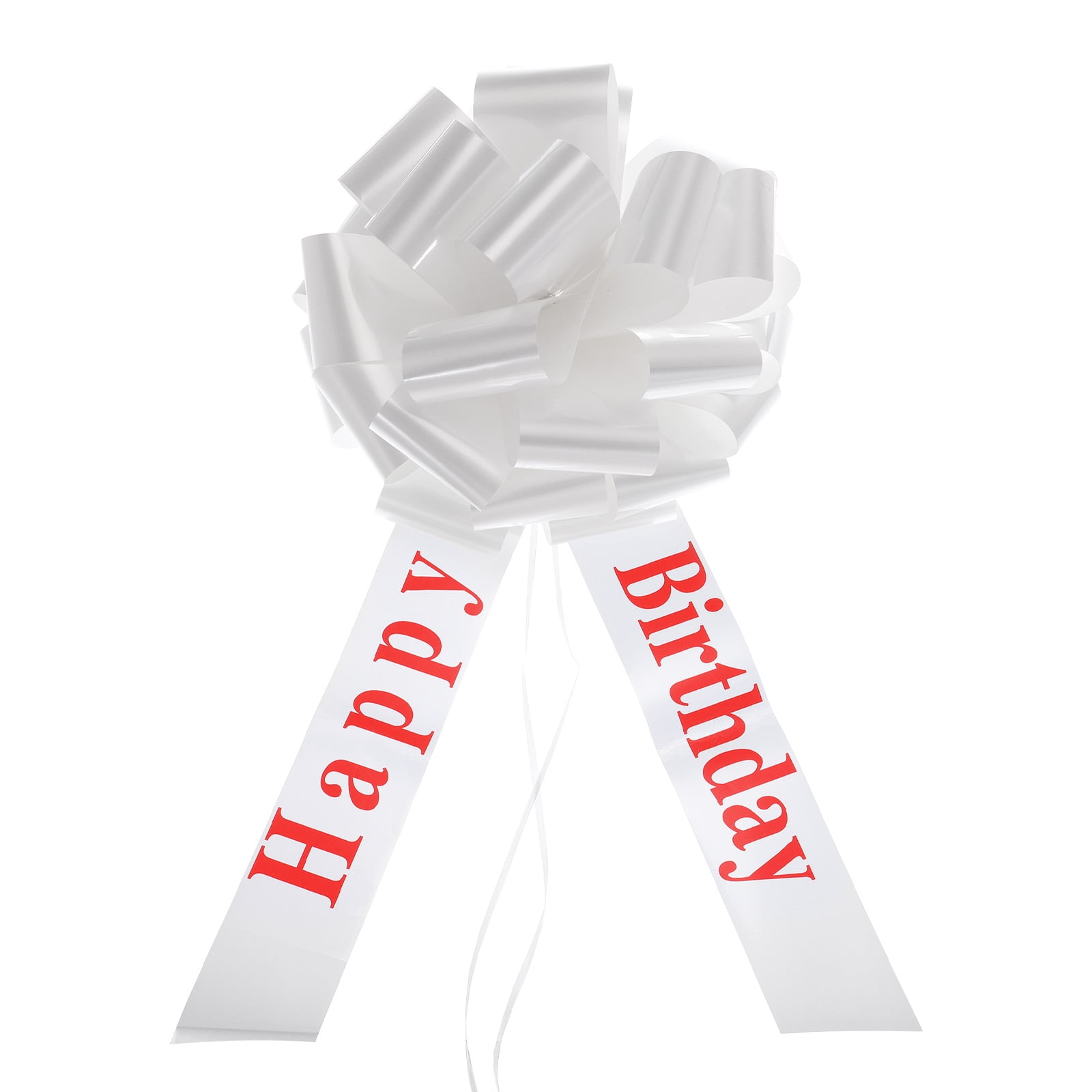 Uxcell 20 Inch Big Car Pull Bow, Giant Gift Wrapping Bow Ribbon for Wedding Cars Birthday Presents Christmas Decor, White
