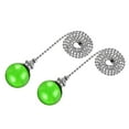 thumbnail image 1 of Uxcell 20 Inch Ceiling Fan Pull Chain Ornament 30mm Crystal Ball Pendant Green 2Pack, 1 of 6