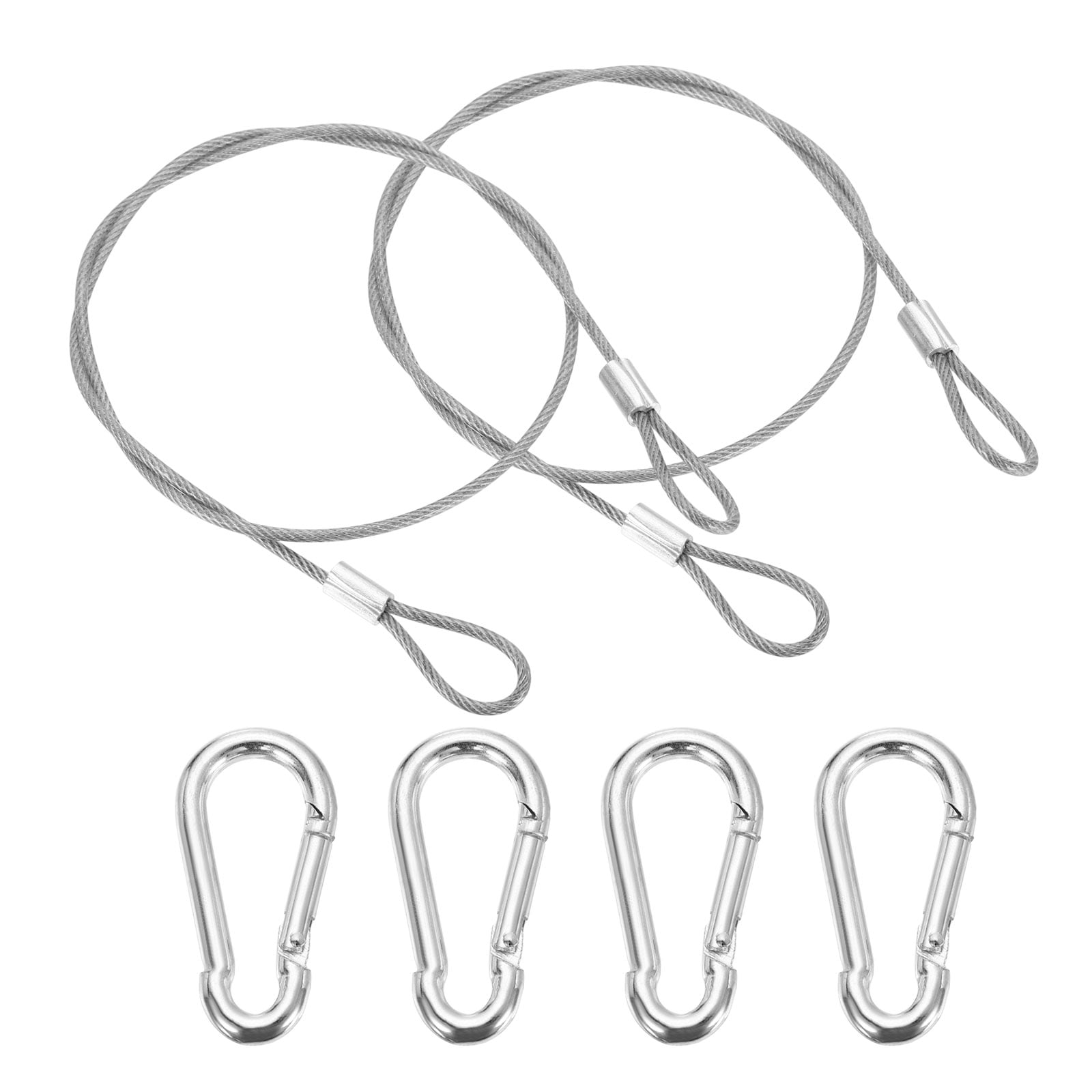 Short Security Ropes Uxcell 20 Inch Safety Cable Lock, 2 Pcs 304 Stainless Steel Security ...
