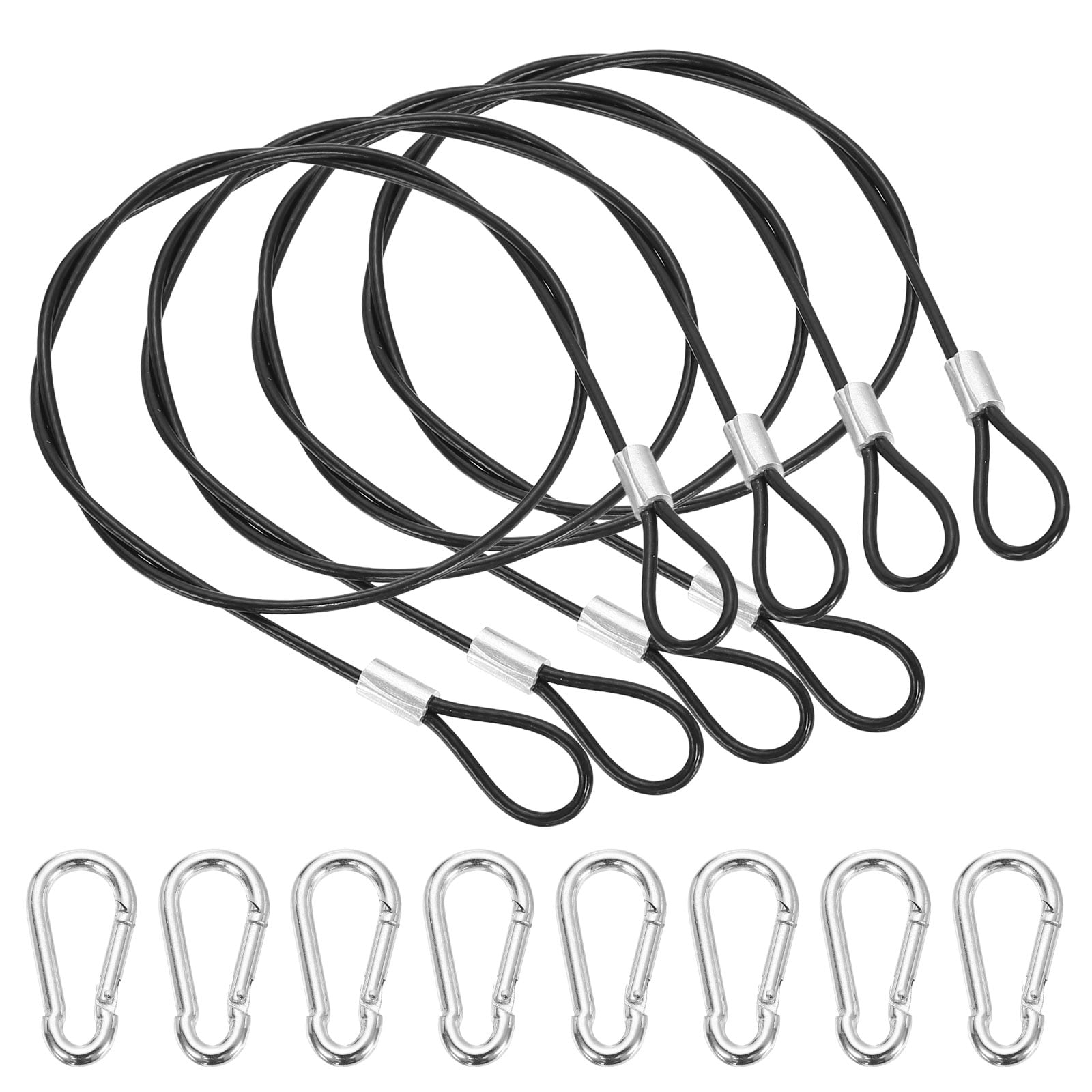 Uxcell 20 Inch Safety Cable Lock, 4 Pcs 304 Stainless Steel Security ...